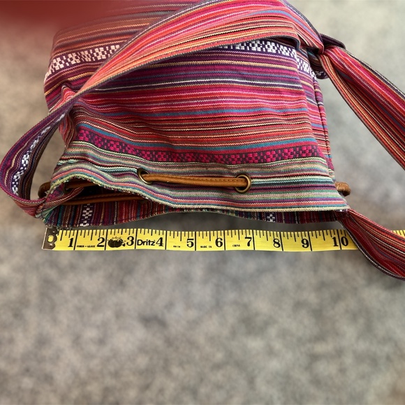 !!!FINAL DROP!!! Brash Multi Fabric Bucket/Hobo Bag with Faux Leather Tassels - Picture 8 of 12